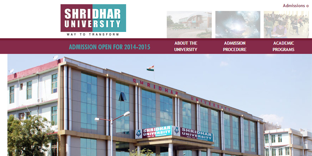 www.shridharuniversity.ac.in